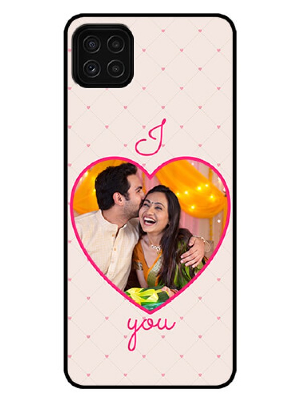 Custom Galaxy A22 5G Custom Metal Phone Case - Heart Shape Design