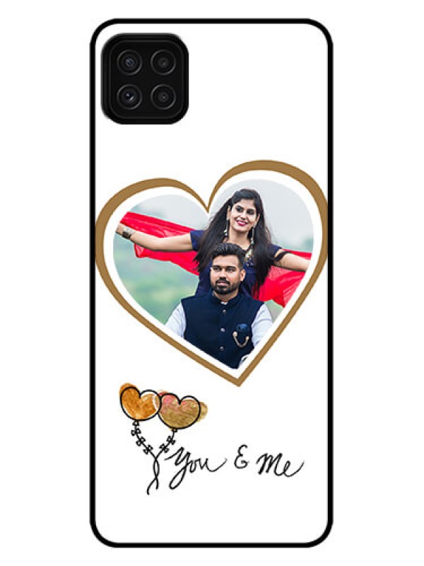 Custom Galaxy A22 5G Custom Metal Phone Case - You and Me Design
