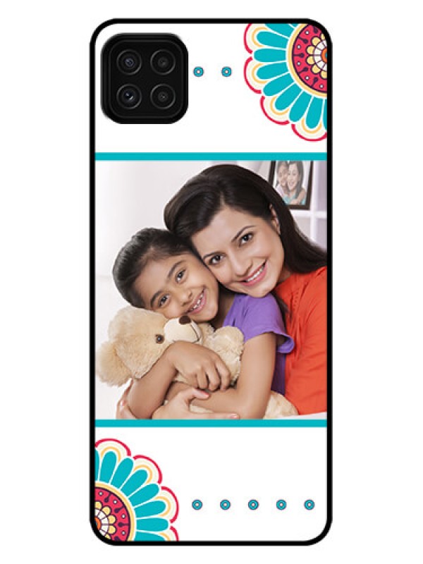 Custom Galaxy A22 5G Custom Metal Phone Case - Flower Design