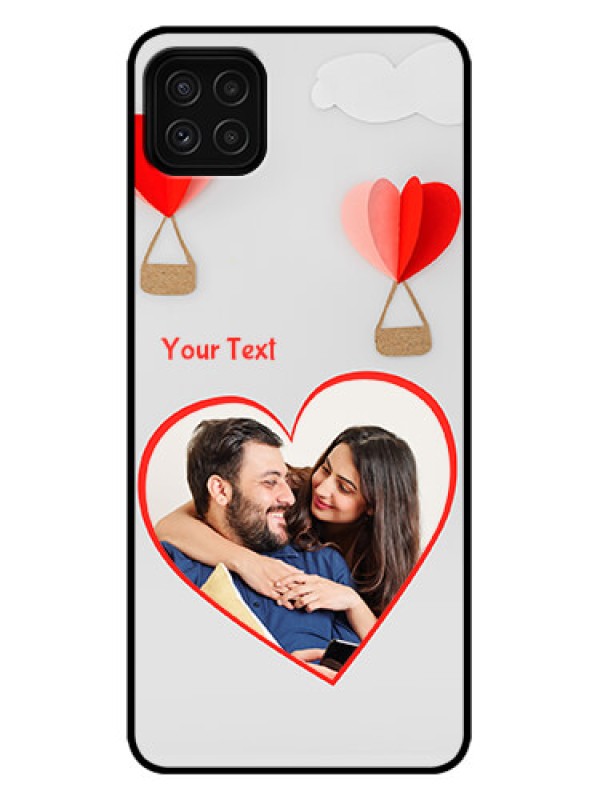 Custom Galaxy A22 5G Custom Metal Phone Case - Parachute Love Design
