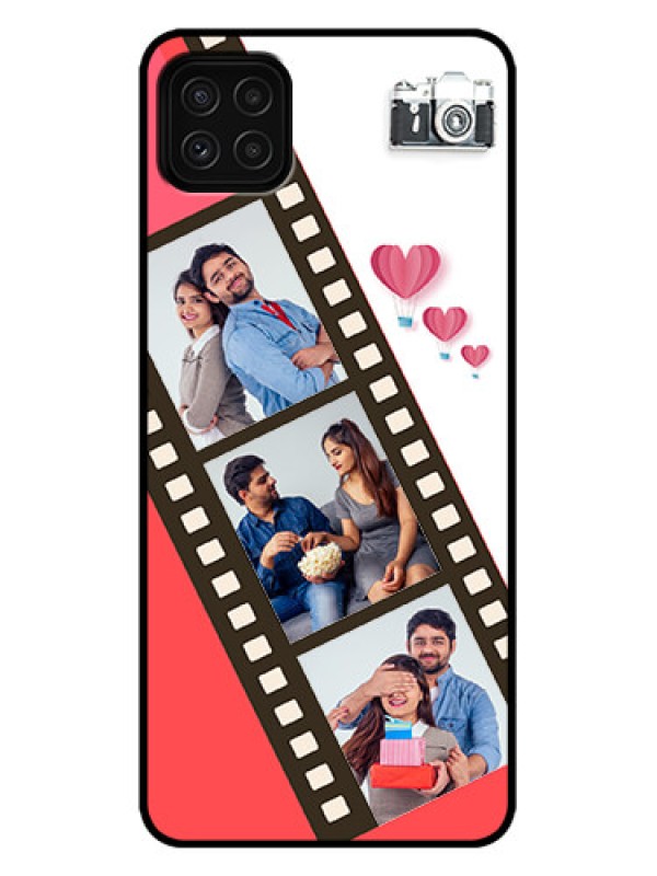 Custom Galaxy A22 5G Custom Metal Phone Case - 3 Image Holder With Film Reel