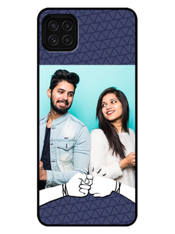 Custom Galaxy A22 5G Custom Metal Phone Case - With Best Friends Design