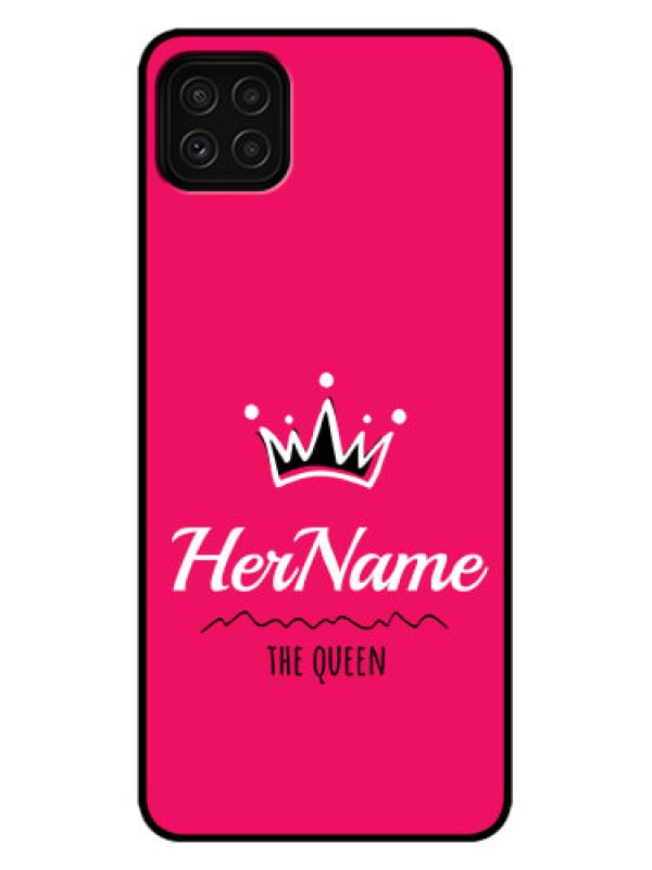 Custom Galaxy A22 5G Custom Metal Phone Case - Queen With Name Design
