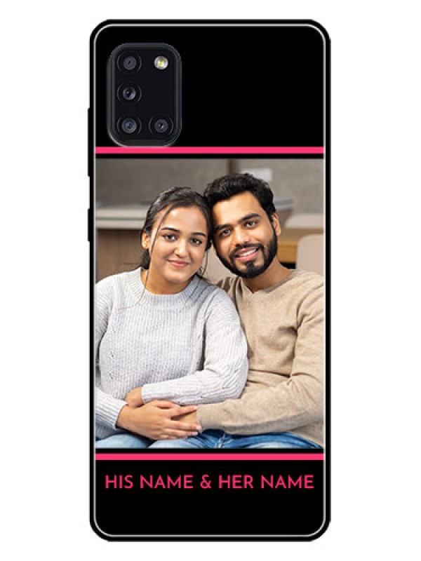 Custom Galaxy A31 Custom Metal Phone CaseWith Add Text Design