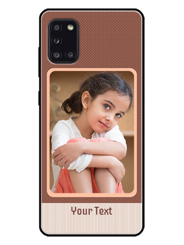Custom Galaxy A31 Custom Metal Phone CaseSimple Pic Upload Design
