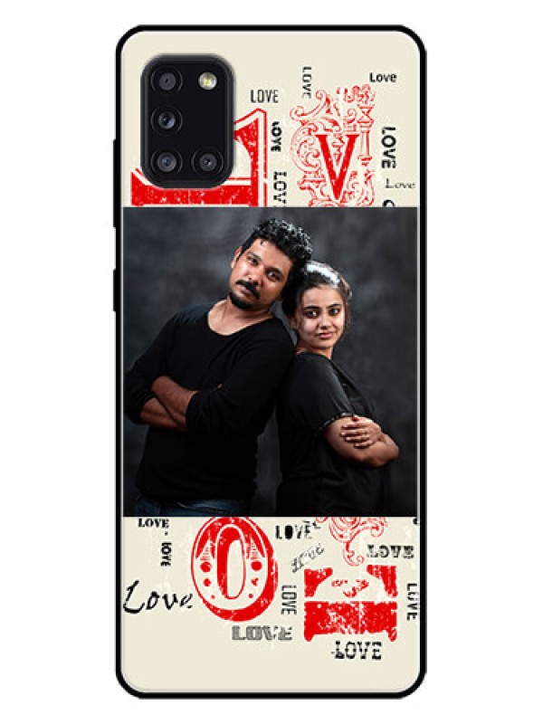 Custom Galaxy A31 Custom Metal Phone CaseTrendy Love Design Case