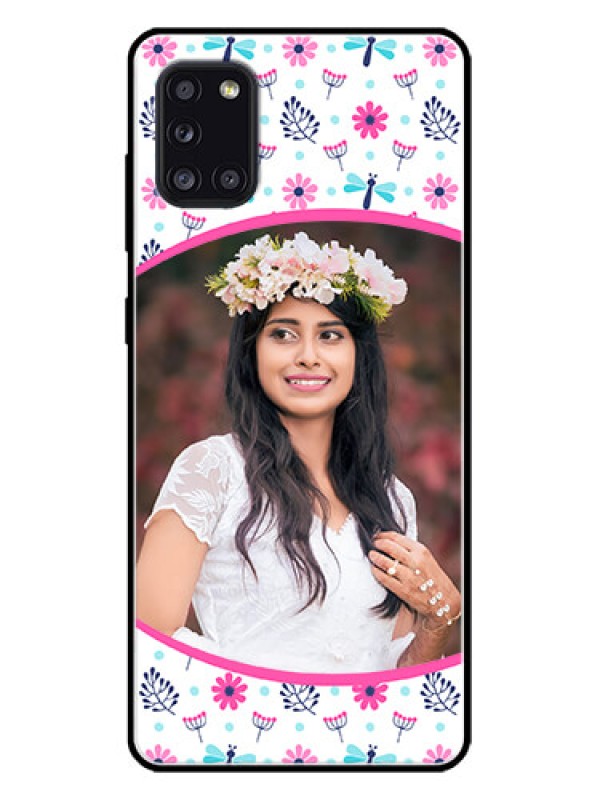 Custom Galaxy A31 Custom Metal Phone CaseColorful Flower Design