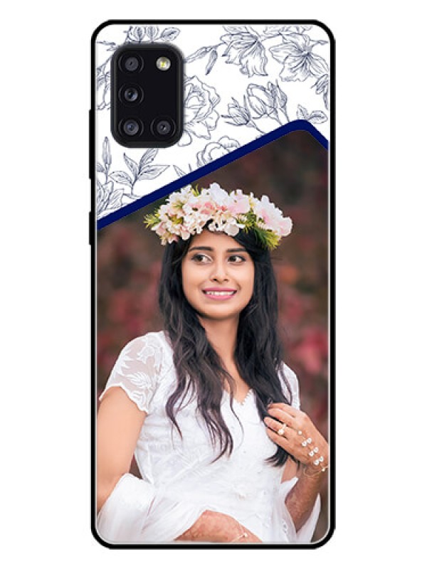 Custom Galaxy A31 Custom Metal Phone CaseClassy Floral Design
