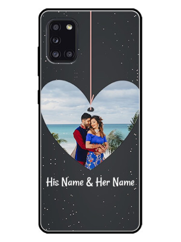 Custom Galaxy A31 Custom Metal Phone CaseHanging Heart Design