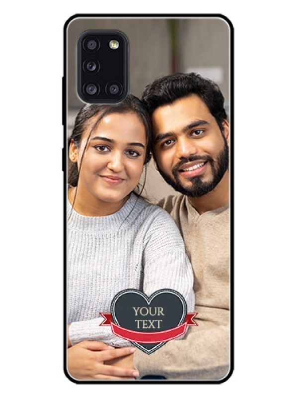 Custom Galaxy A31 Custom Metal Phone CaseJust Married Couple Design