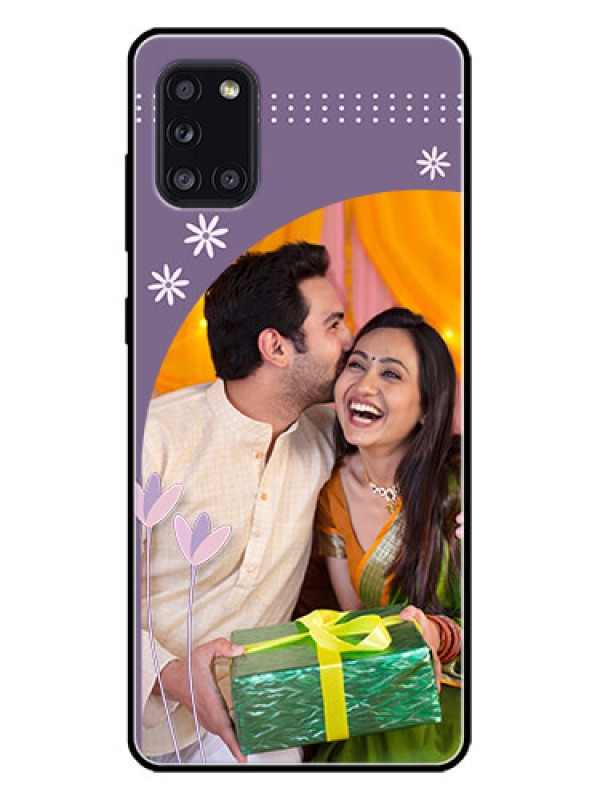 Custom Galaxy A31 Custom Metal Phone CaseLavender Flowers Design