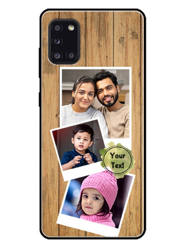 Custom Galaxy A31 Custom Metal Phone CaseWooden Texture Design