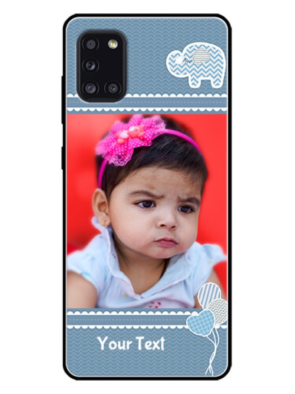 Custom Galaxy A31 Custom Metal Phone CaseWith Kids Pattern Design
