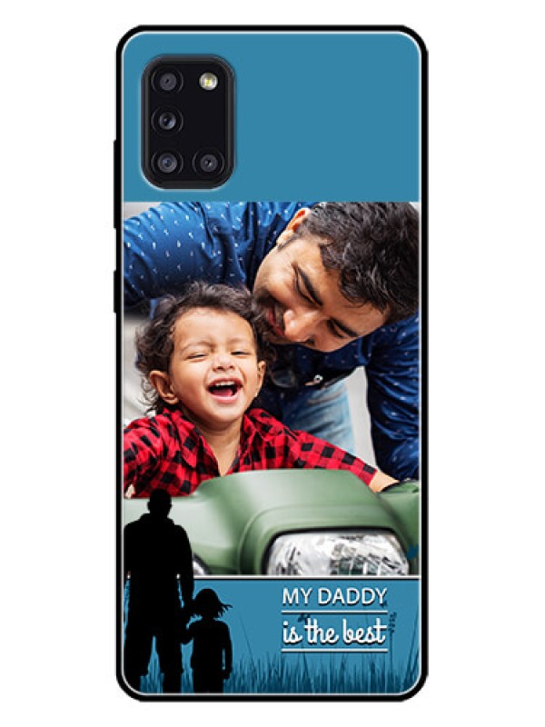 Custom Galaxy A31 Custom Metal Phone CaseBest Dad Design
