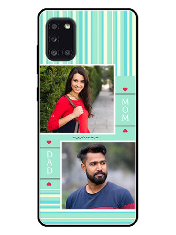 Custom Galaxy A31 Custom Metal Phone CaseMom and Dad Pic Design