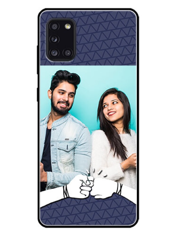 Custom Galaxy A31 Custom Metal Phone CaseWith Best Friends Design
