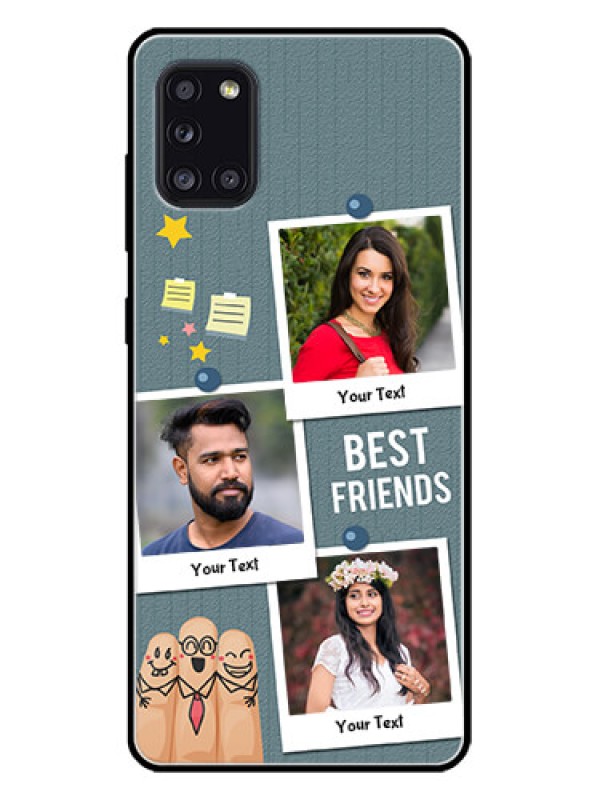 Custom Galaxy A31 Custom Metal Phone CaseSticky Frames And Friendship Design
