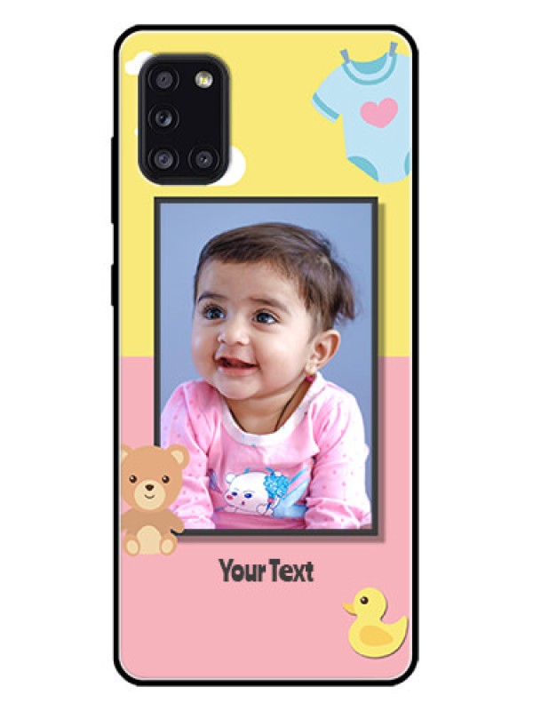 Custom Galaxy A31 Custom Metal Phone CaseKids 2 Color Design