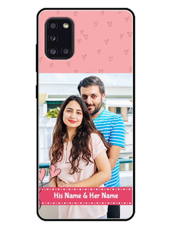 Custom Galaxy A31 Custom Metal Phone CaseLove Design Peach Color