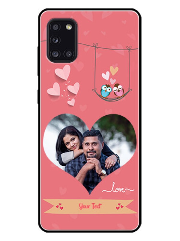 Custom Galaxy A31 Custom Metal Phone CasePeach Color Love Design