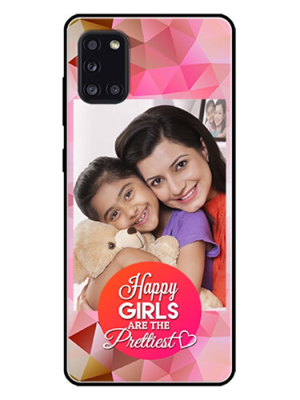 Custom Galaxy A31 Custom Metal Phone CaseAbstract Triangle Design