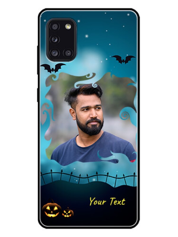 Custom Galaxy A31 Custom Metal Phone CaseHalloween Frame Design