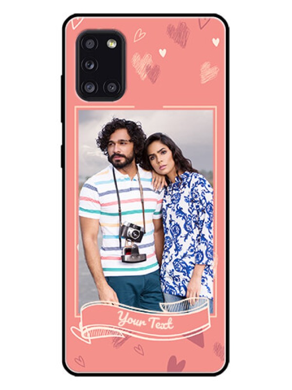 Custom Galaxy A31 Custom Metal Phone CaseLove Doodle Art Design