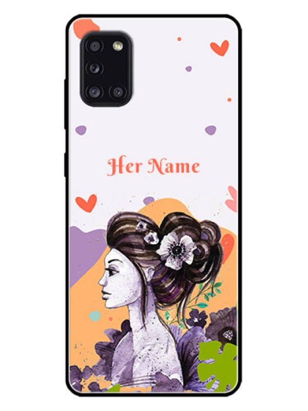 Custom Galaxy A31 Custom Metal Phone CaseWoman And Nature Design