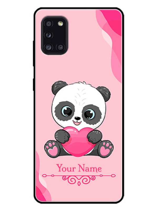 Custom Galaxy A31 Custom Metal Phone CaseCute Panda Design
