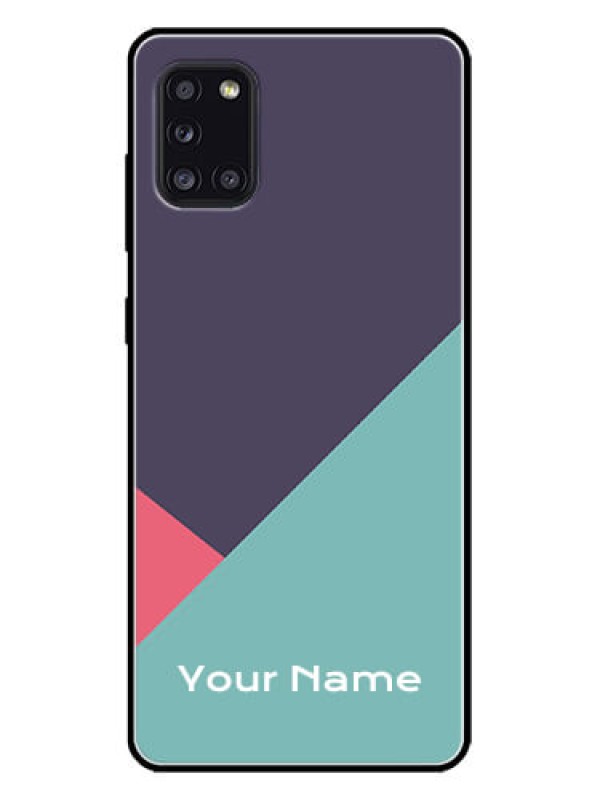 Custom Galaxy A31 Custom Metal Phone CaseTri Color Abstract Design