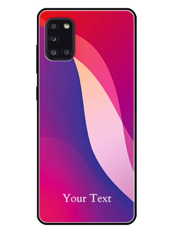 Custom Galaxy A31 Custom Metal Phone CaseDigital Abstract Overlap Design