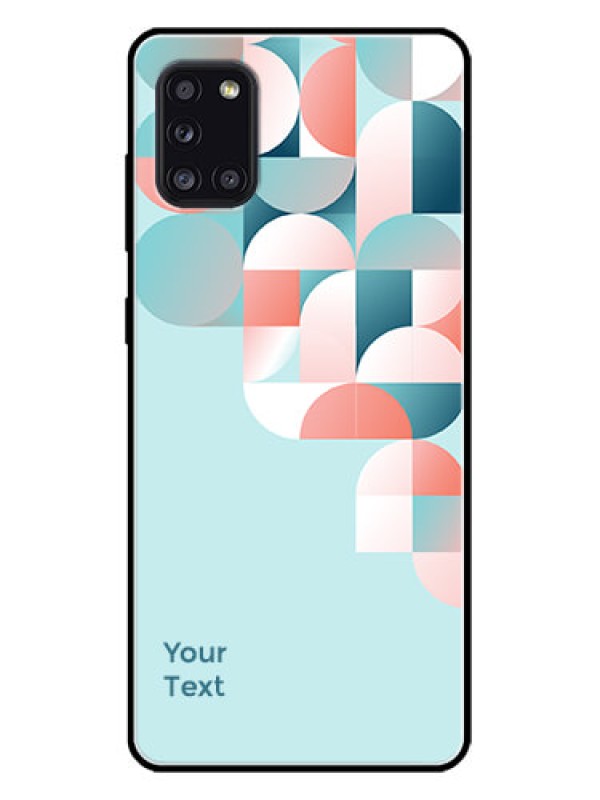 Custom Galaxy A31 Custom Metal Phone CaseStylish Semi - Circle Pattern Design