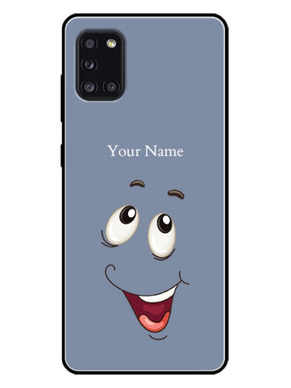 Custom Galaxy A31 Custom Metal Phone CaseLaughing Cartoon Face Design