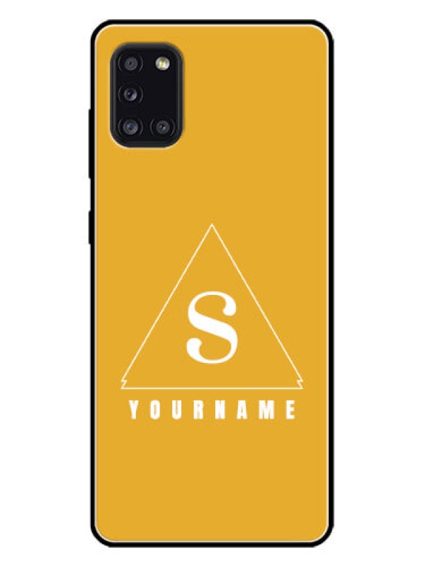 Custom Galaxy A31 Custom Metal Phone CaseSimple Triangle Design