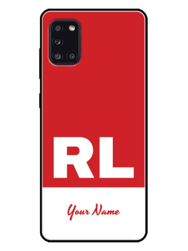 Custom Galaxy A31 Custom Metal Phone CaseDual Tone Custom Text Design