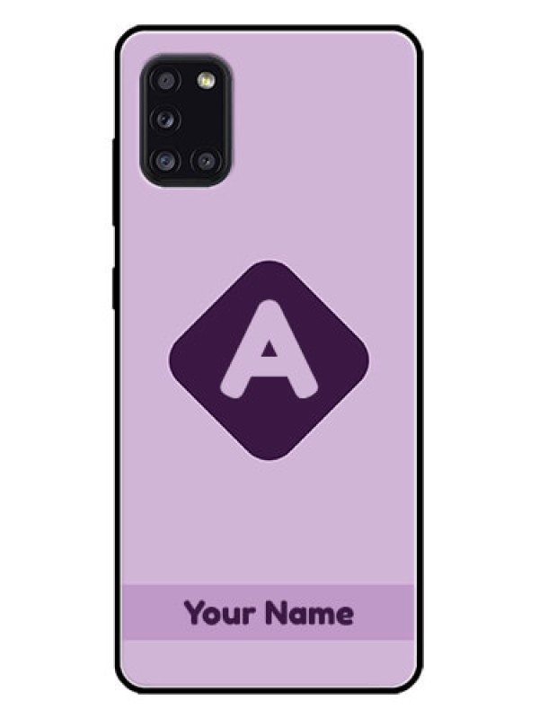 Custom Galaxy A31 Custom Metal Phone CaseCustom Letter In Curved Badge Design