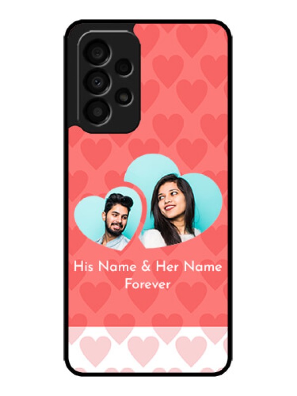 Custom Galaxy A33 5G Custom Metal Phone CaseCouple Pic Upload Design
