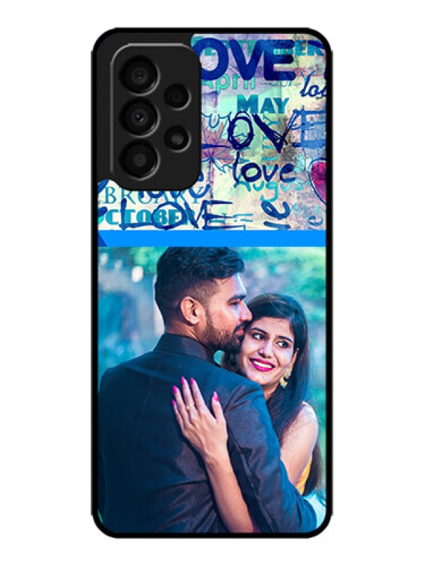 Custom Galaxy A33 5G Custom Metal Phone CaseColorful Love Design