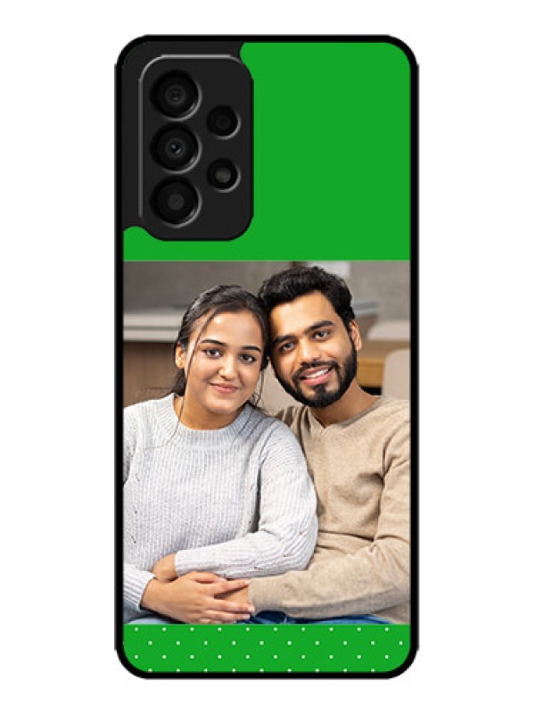 Custom Galaxy A33 5G Custom Metal Phone CaseGreen Pattern Design