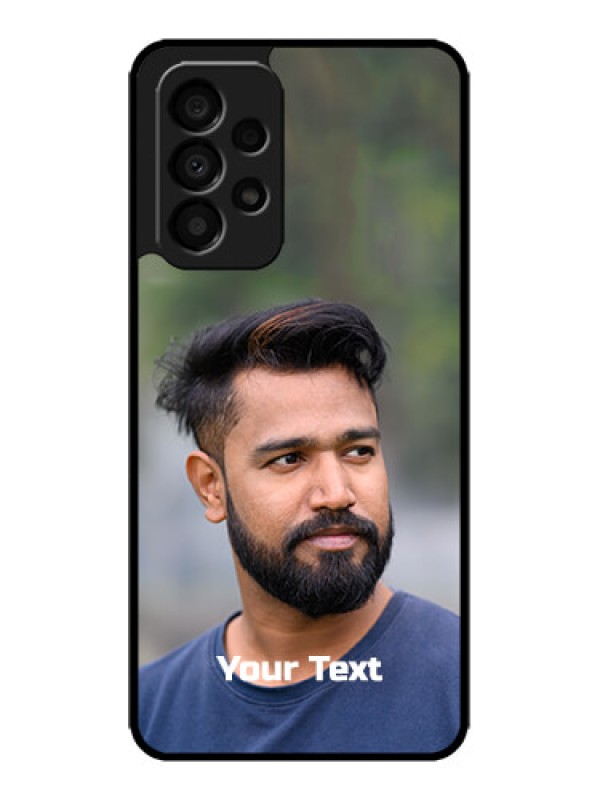 Custom Galaxy A33 5G Custom Metal Phone CasePhoto With Text Design