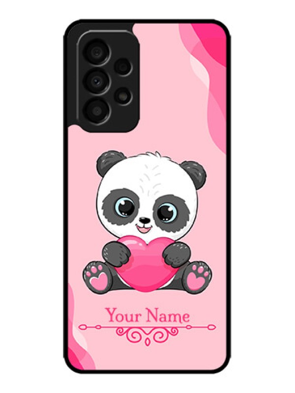 Custom Galaxy A33 5G Custom Metal Phone CaseCute Panda Design