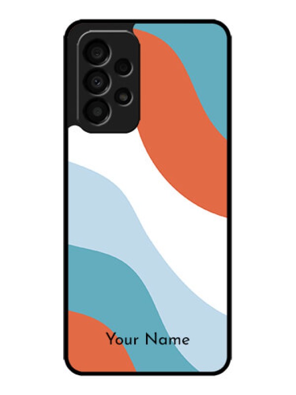 Custom Galaxy A33 5G Custom Metal Phone CaseColoured Waves Design