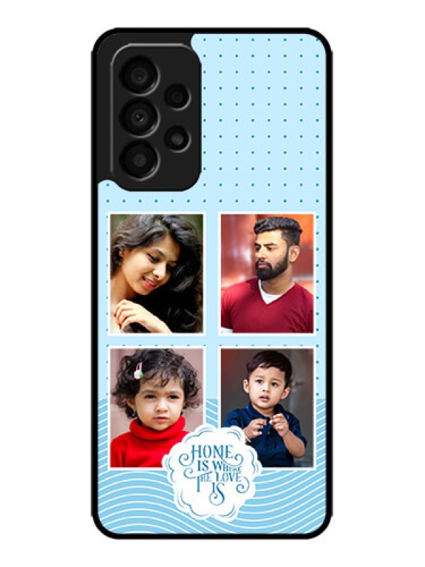 Custom Galaxy A33 5G Custom Metal Phone CaseCute Love Quote With 4 Pic Upload Design