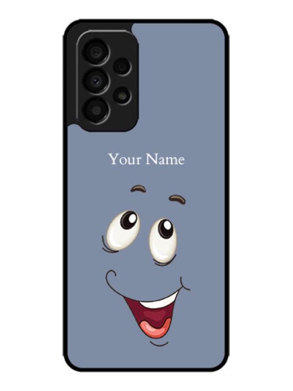 Custom Galaxy A33 5G Custom Metal Phone CaseLaughing Cartoon Face Design