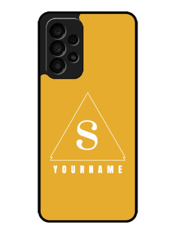 Custom Galaxy A33 5G Custom Metal Phone CaseSimple Triangle Design