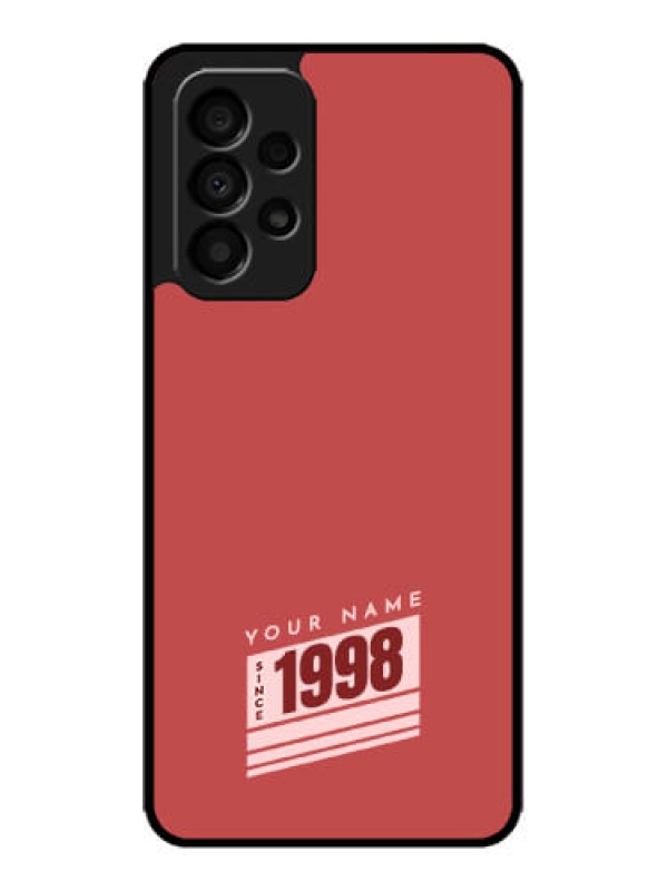 Custom Galaxy A33 5G Custom Metal Phone CaseRed Custom Year Of Birth Design