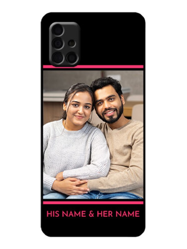Custom Galaxy A51 Custom Metal Phone Case - With Add Text Design