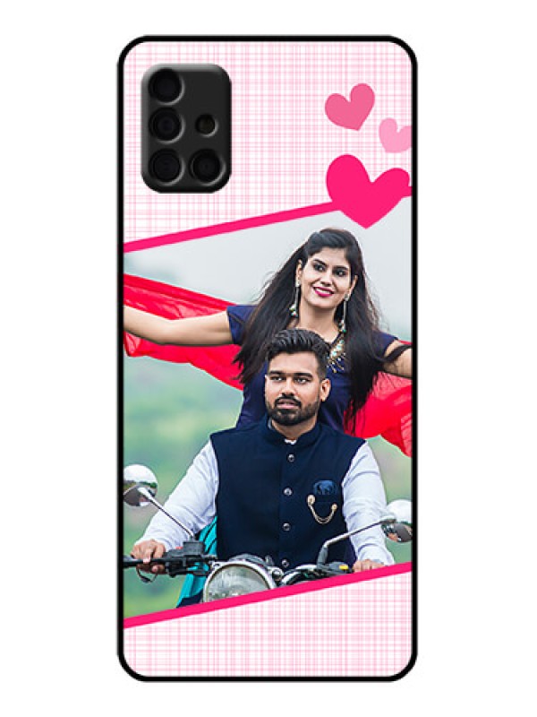 Custom Galaxy A51 Custom Metal Phone Case - Love Shape Heart Design