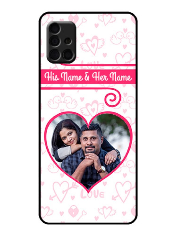 Custom Galaxy A51 Custom Metal Phone Case - Heart Shape Love Design