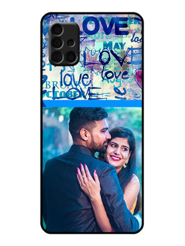 Custom Galaxy A51 Custom Metal Phone Case - Colorful Love Design